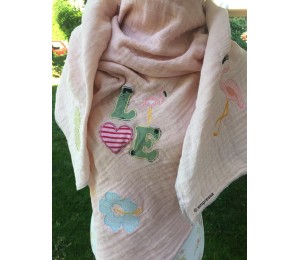 Stickdatei - Flamingo Gemustert